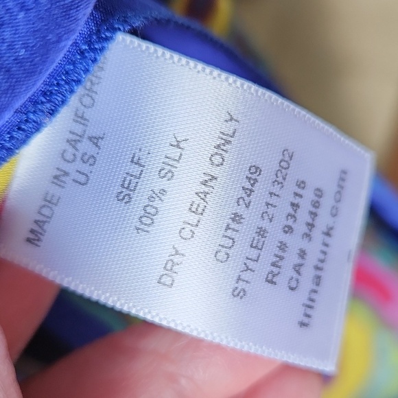 Trina Turk 100% pure silk‎ top Sz M - Picture 6 of 13